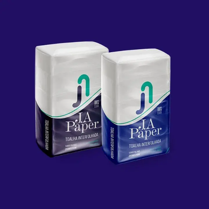 Fábrica de papel toalha da JA Paper, especializada em produção e venda de papel toalha por atacado para empresas e estabelecimentos comerciais.