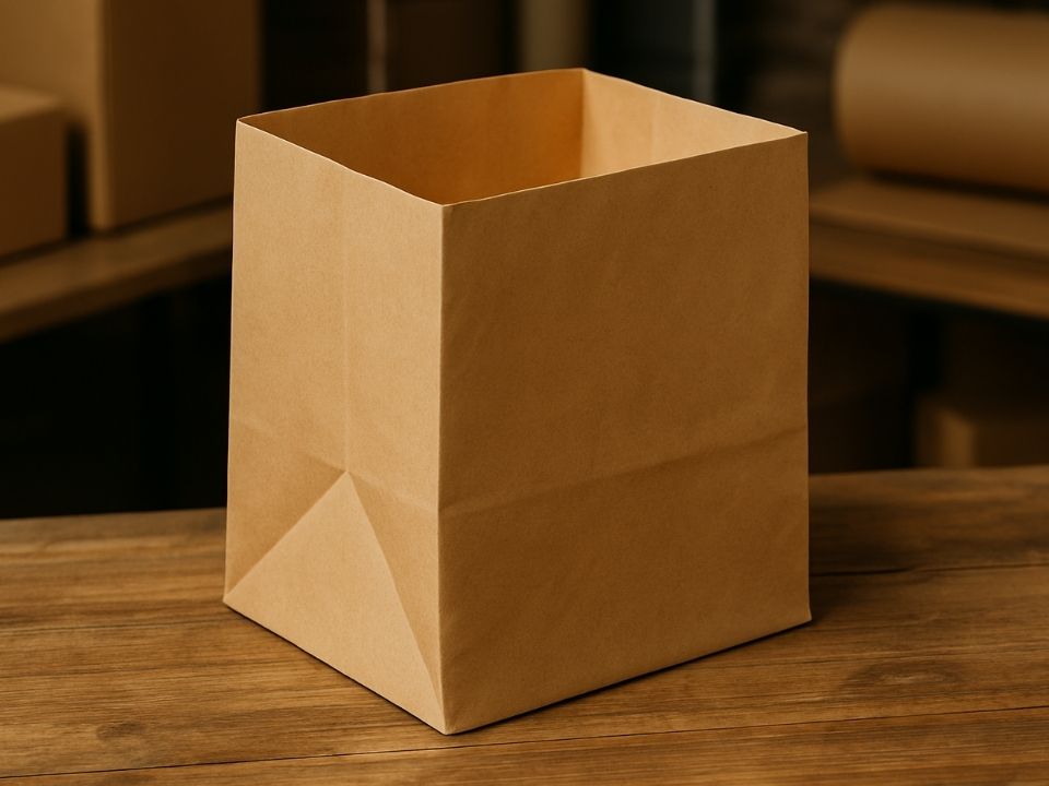 Saco Kraft Fundo Reforçado.