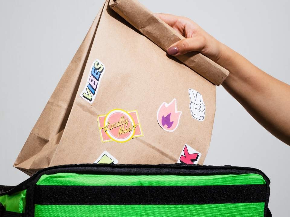 Saco Kraft Personalizado para Delivery.