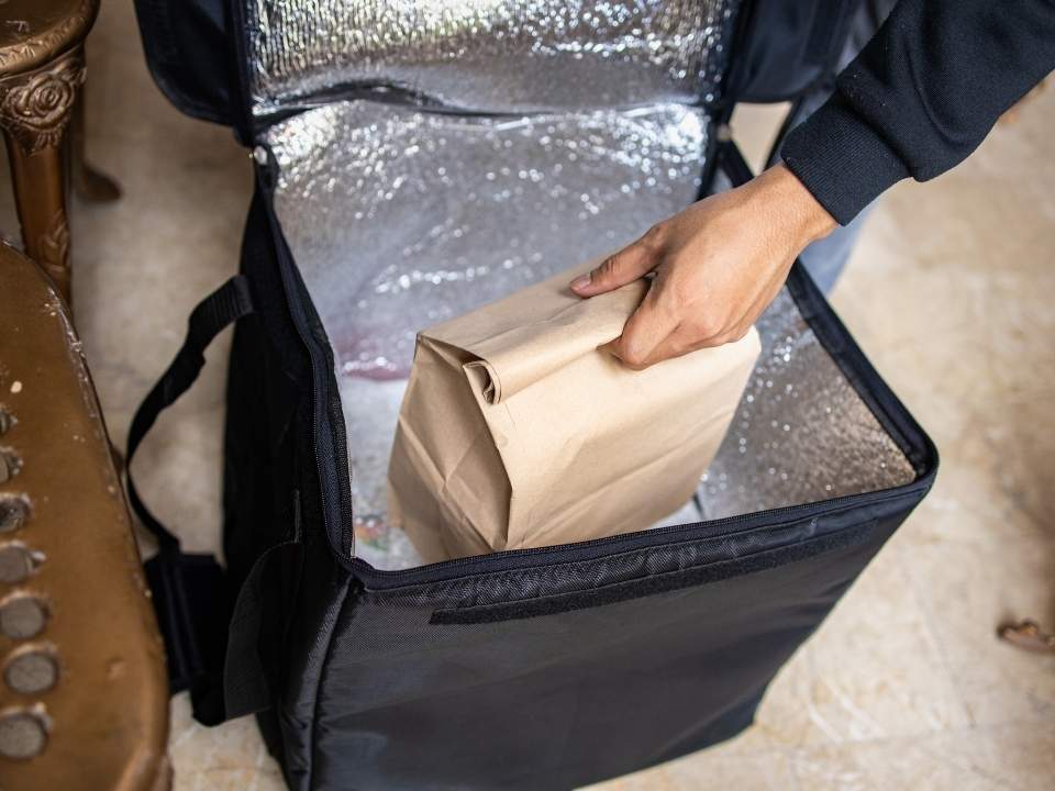 Sacola Kraft para iFood.