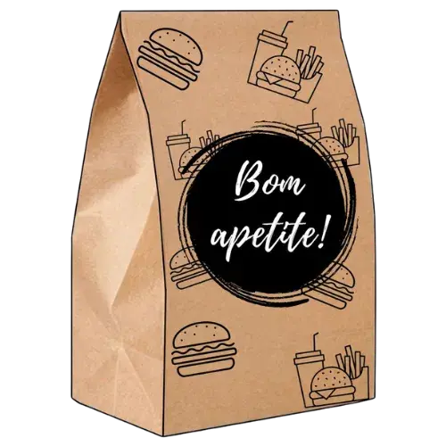 Saco Kraft Para Delivery Bom Apetite JA Paper